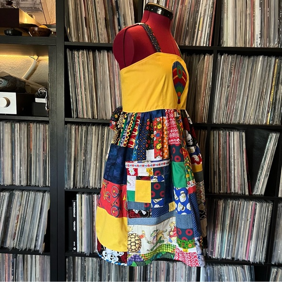 PHISH fishman donut hot air balloon apron top dress Mondegreen ⭕️🌈♻️ Patchwork - Picture 11 of 11